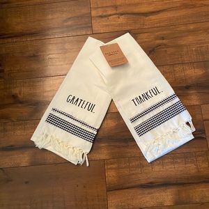 Rae Dunn thankful grateful dishtowels
